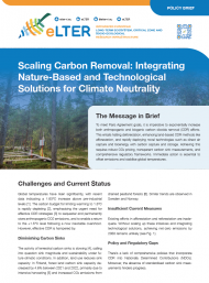 Scaling Carbon Removal: Integrating Nature-Based and Technological Solutions for Climate Neutrality cover